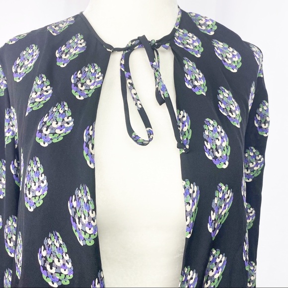 Diane Von Furstenberg Design Silk Wrap Top Blouse - Picture 4 of 10
